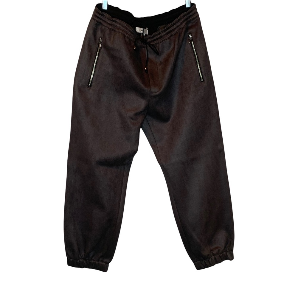MILLY-Ultra Suede Grey Drawstring Pant-Size M